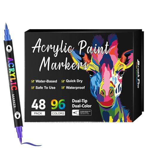 Acrylfarbstifte – wasserfestes Keramikfarben-Set, lichtbeständige Permanentmarker, Zeichenwerkzeuge, Bastelbedarf, für Papier, Glas, Holz, Leinwand, Keramik, Stein Acrylfarbstifte – wasserfestes Keramikfarben-Set, lichtbeständige Permanentmarker, Zeichenwerkzeuge, Bastelbedarf, für Papier, Glas, Holz, Leinwand, Keramik, Stein von Generisch