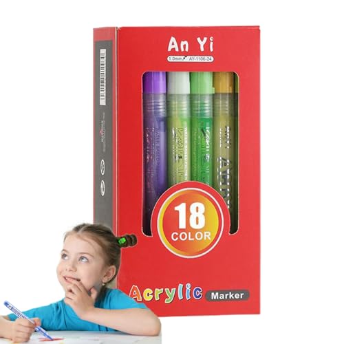 Acrylstifte für Malerei - Acrylstifte Permanent Marker, Stifte Acrylstifte für Leinwand | Acrylfarbenmarkierungen Set,Hochpigmentierte Stoffmarker, Wasserdicht High Pigment Acrylfarbenmarker Acrylstifte für Malerei - Acrylstifte Permanent Marker, Stifte Acrylstifte für Leinwand | Acrylfarbenmarkierungen Set,Hochpigmentierte Stoffmarker, Wasserdicht High Pigment Acrylfarbenmarker von Generisch