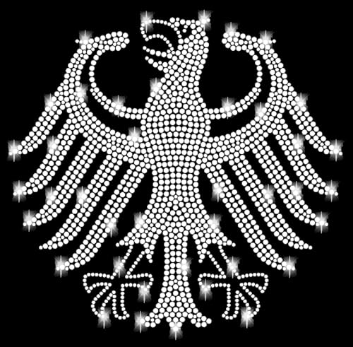 Adler Bundesadler BRD Strass Bügelbild 1 Hotfix Applikation von Generisch