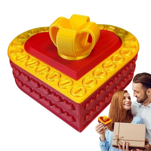 Adorable Heart Shaped Box, Funny Heart Puzzle, 3d Printed Prank Puzzle Box, Novelty Valentine Box, Funny Fidget Boxes, Novelty Case, Valentines Day Box, Valentine Heart Boxes for New Years, Valentines von Generisch