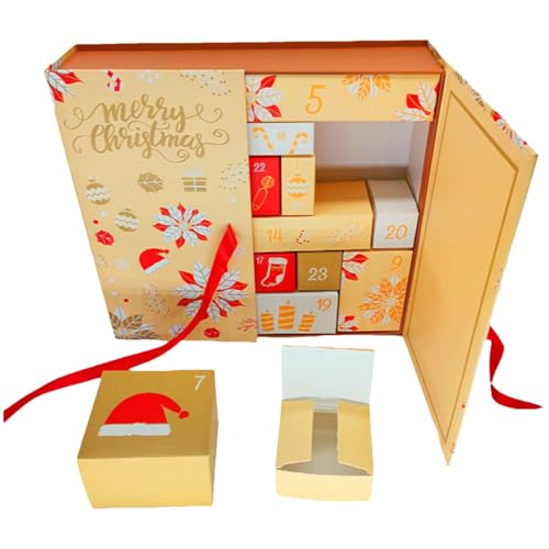 Adventskalender-Box Zum Befüllen, 24 Bunte Wiederverwendbare Boxen Zum Befüllen, Leere Adventskalender-Boxen, Füllen Sie Ihre Eigenen Adventskalenderboxen, Adventskalenderbox Aus Pappe Mit 24 Fächern von Generisch