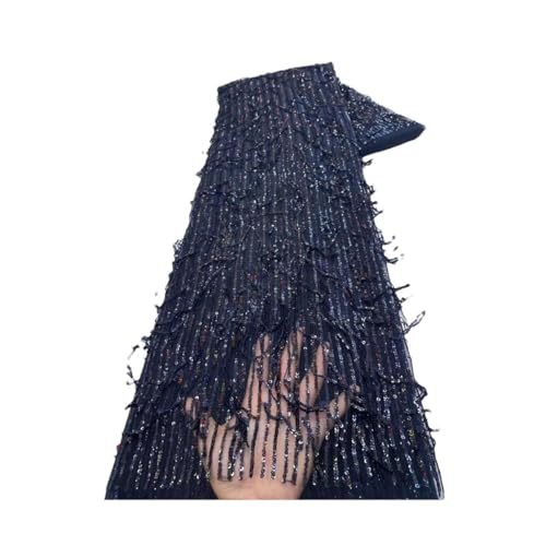 Afrikanischer Spitzenstoff, Pailletten, nigerianische Hochzeit, Spitzenmaterial, Luxusstoffe zum Nähen, 4,5 m Afrikanischer Spitzenstoff, Pailletten, nigerianische Hochzeit, Spitzenmaterial, Luxusstoffe zum Nähen, 4,5 m von Generisch