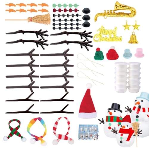 Air-dry Clay Snowman Kit, Easy Snowman Crafting Materials, Soft Modeling Clay For Holiday Projects, Snowman Craft Kit Christmas Decoration Air Dry Modeling Clay For Winter, 13/10.5/11 Cm von Generisch