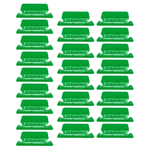 Aktenordner-Tabs, 25 Hängeordner-Tabs und 25 Einlagen für schnelle Organisation und Identifizierung, Kunststoff-Hängemappen, leicht zu lesende Schreibwaren-Karten und Umschläge, Set für Lehrer (Grün, von Generisch