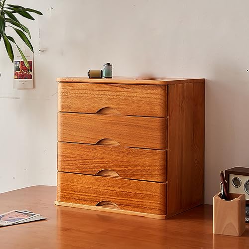 Aktenschrank aus olidem Holz, Büro-Aufbewahrungsbox, Schubladenbox zum Organisieren von Dokumenten und Zubehör, höhenverstellbares Regal, ideal für Zuhause oder Büro. von Generisch