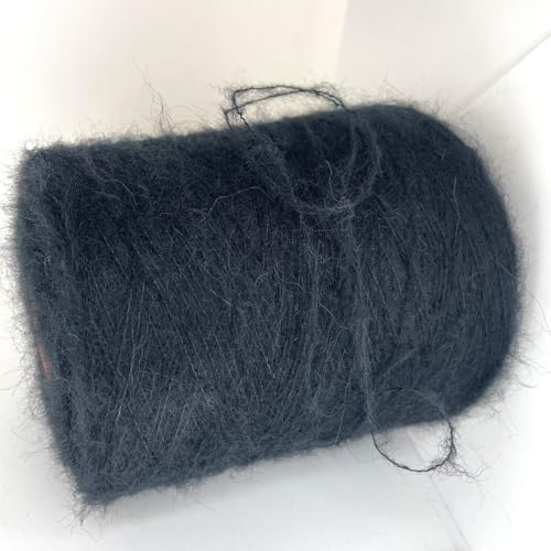 Alpaka Mischgewebe Kone Garn | #0 LACE | 400g Schwarzes Italienisches Garn zum Stricken, Häkeln, Weben & DIY-Projekte von Generisch