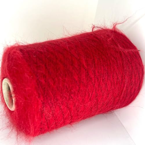 Alpaka Mischgewebe Kone Garn | #0 LACE WEIGHT | 300g Rotes Italienisches Garn zum Stricken, Häkeln, Weben & DIY-Projekte von Generisch