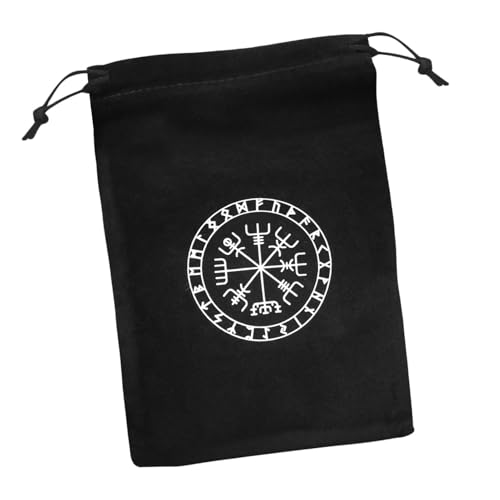 Altar-Tarot-Tuch und Kartenetui, Tarot-Kartentuch | Oracle Deck Bag Altar Tarot Tischdecke,49 x 49 cm Hexen-Wahrsagerei-Tarot-Tuch, Kordelzugbeutel für Schmuck, Kristall, Edelsteine, Oracle-Decks, Run von Generisch