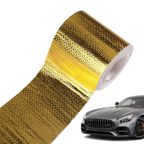 Aluminiumband – Aluminiumfolien-Klebeband | Hitzebeständiges Auto-Auspuffrohr-Klebeband | Abdichten, Flicken, industrieller Einsatz, wasserfestes Klebeband, Hochleistungskleber für SUV, Wohnwagen von Generisch