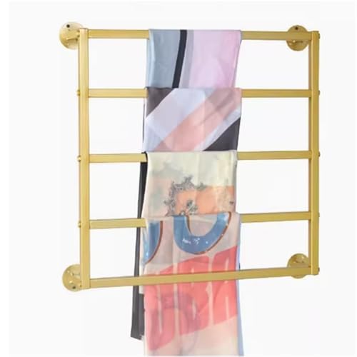 An der Wand montierter Bandständer, extra großer Organizer für Geschenkpapier, Bügeleisen, Schalständer, Halter, platzsparend, für Bekleidungsgeschäfte zu Hause, Blumenläden (Gold, 60 * 60 c von Generisch