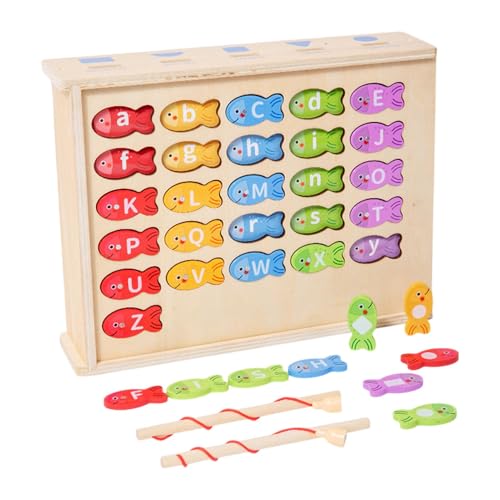 Angelspiel für Kinder, magnetisches Angelspiel | Magnetische Fischalphabet-Spiel - Interaktive Sortierbox, Lernspielzeug und Erziehung, Geschicklichkeitsspielzeug mo von Generisch