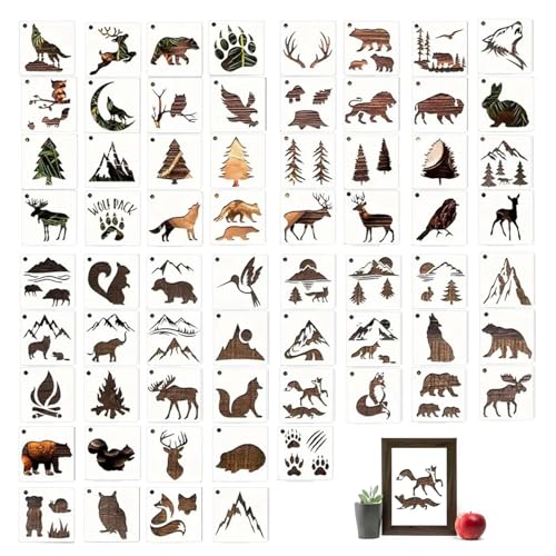 Animal Stencils for Crafts, Reusable Painting Stencils, 65x Animal Stencils, Cute Craft Stencils, 3x3 Inch Stencils, 65x Reusable Animal Stencils for Crafts and Painting Projects von Generisch