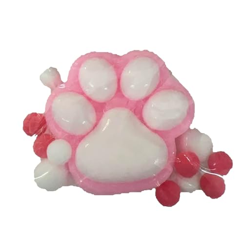 Anti Stress Ball Katzenpfote – Squishy Toy für Stressabbau mit Realistischem Design (TPR-Material, Sicher für Kinder & Erwachsene, Mitgebsel Kindergeburtstag 10 Jahre) (Rosa) von Generisch