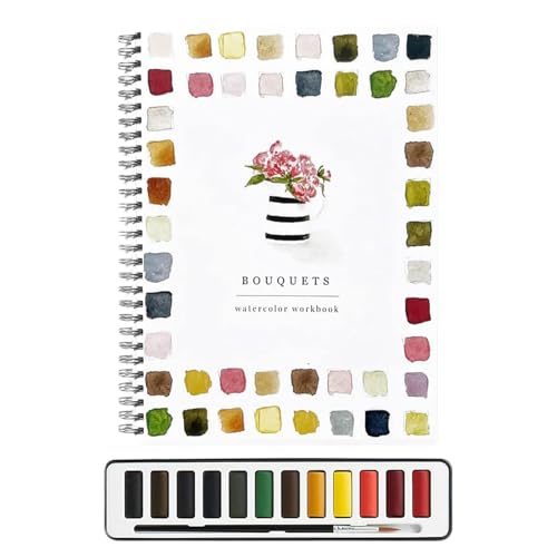 Aquarell-Arbeitsbücher, Aquarell-Übungsbuch, Wasser-Co-Lor-Skizzenbuch zum Malen, Wasser-Co-Lor-Kunst-Set, Anfänger-Papier-Zeichenbuch für Hobbyisten von Generisch