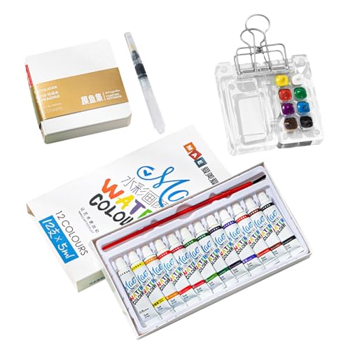 Aquarell-Set im Taschenformat, Aquarell-Set im Taschenformat | Aquarellfarbenpalette - Aquarell-Reiseset, Aquarell, tragbares Malwerkzeug für Männer, Reisen von Generisch