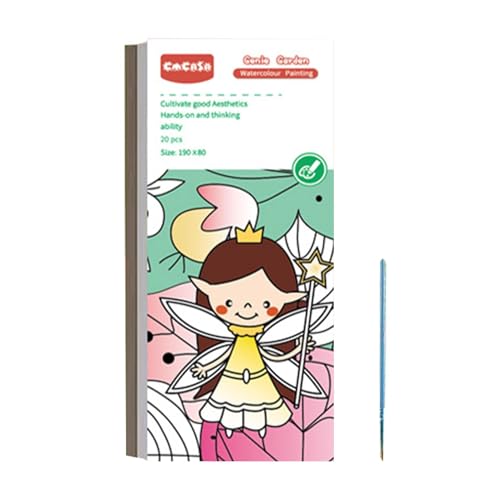 Aquarell-Skizzenbuch - Malpapier für Aquarell-Tagebuch mit Pinseln und Farben | Multifunktionales Aquarellbuch, Kunstpapier für Kinder, Erwachsene, Zeichenbuch von Generisch