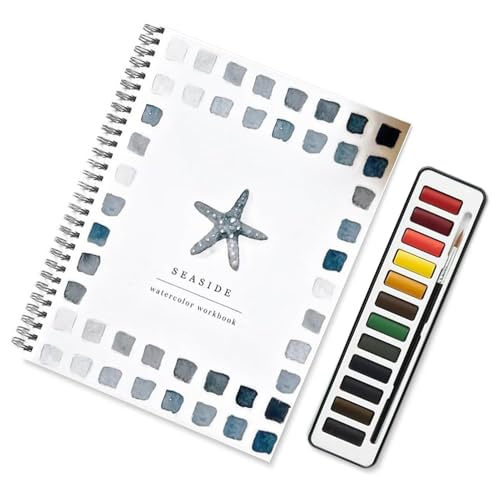 Aquarell Workbook - Anfänger Aquarell Entzückende Arbeitsmappe | Aquarelle Übung Set | Einfaches Malset Mit Pinsel | Unterhaltsame Kunstaktivität Für Kinder, Jugendliche Und Erwachsene von Generisch