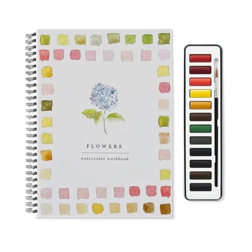 Aquarell Workbook - Anfänger Aquarell Entzückende Arbeitsmappe | Aquarelle Übung Set | Einfaches Malset Mit Pinsel | Unterhaltsame Kunstaktivität Für Kinder, Jugendliche Und Erwachsene von Generisch