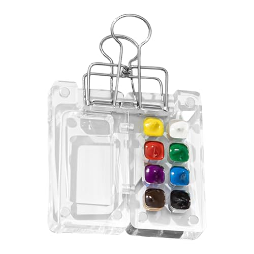 Aquarellpalette, Etui mit mehreren Fächern, Farbwanne | Reisefreundliches Aquarell-Set für Outdoor, Zuhause, Büro, Reisen, tragbar, einfache Lagerung, verstellbare Fächer für effizientes Malen von Generisch