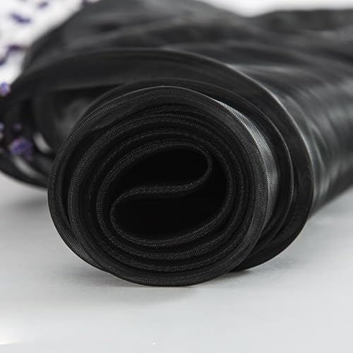 Atmungsaktiver, matter Netzstoff für Hochzeitskleider und besondere Anlässe (schwarz, 5 Meter) von Generisch