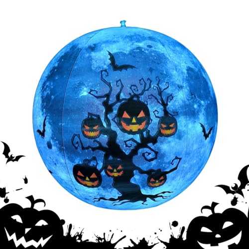 Aufblasbarer Halloween-Ball | Lustige große aufblasbare Ball-Halloween-Dekorationen, 60 cm, Fledermaus, Halloween-Requisiten, Spielzeug, aufblasbare Halloween-Dekorationen für Hinterhof, Garten, Rasen von Generisch