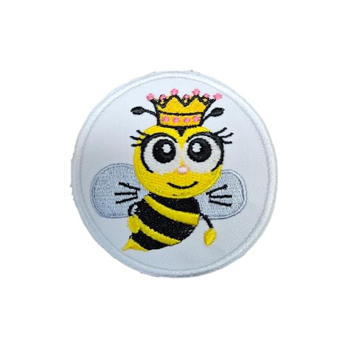 Aufnäher Bügelbild Patch "süße Bienenkönigin" Kinder Damen 7 cm von Generisch