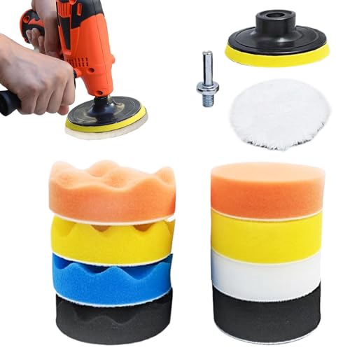 Autopolierkissen -Kit - Auto -Polierrad, Bohradapter -Buffing -Werkzeug | Hochdichte Automatische Detaillierung Von Schwam Und Wollpolster, Autofarbe Restauriert Mit Politur, Wachsen -Versiegelungssc Autopolierkissen -Kit - Auto -Polierrad, Bohradapter -Buffing -Werkzeug | Hochdichte Automatische Detaillierung Von Schwam Und Wollpolster, Autofarbe Restauriert Mit Politur, Wachsen -Versiegelungssc von Generisch