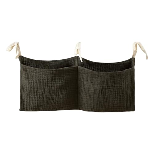 Baby-Nachttisch-Aufbewahrungstasche, Wickeltaschen-Organizer für Kinderbetten, platzsparend, Baumwollgaze-Material, Kinderbett-Zubehör, hängende Kinderzimmer-Organizer für Milchflaschen, Spielzeug Baby-Nachttisch-Aufbewahrungstasche, Wickeltaschen-Organizer für Kinderbetten, platzsparend, Baumwollgaze-Material, Kinderbett-Zubehör, hängende Kinderzimmer-Organizer für Milchflaschen, Spielzeug von Generisch