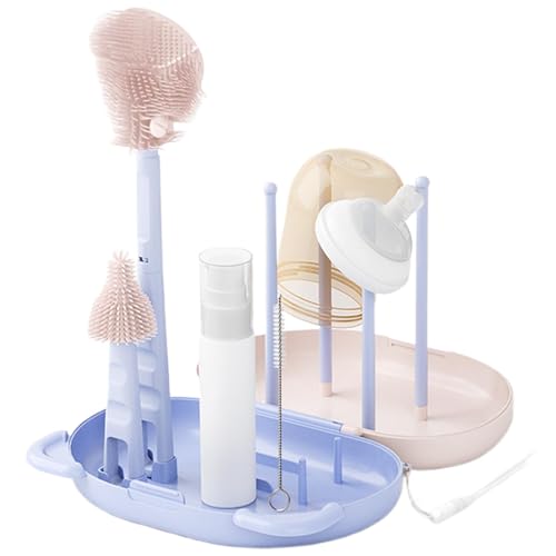 Babyflaschenscheibe Pinsel, Babyflaschenbürsten | Haushaltsnippel & Flaschen Spalten Brush Kit,Detail sauberer, tragbares sicheres schmales Tassenwaschwerkzeug für Liebhaber, Familien von Generisch