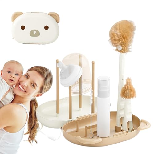 Babyflaschenscheibe Pinsel, Babyflaschenbürsten | Haushaltsnippel & Flaschen Spalten Brush Kit | Detail sauberer, tragbares sicheres schmales Tassenwaschwerkzeug für Liebhaber, Familien von Generisch