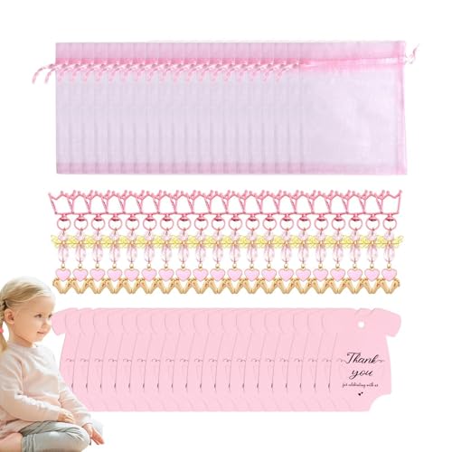 Babyparty-Engel-Schlüsselanhänger,Babyparty-Geschenke | Engelsanhänger Rosa Gastgeschenke,Kreative rosa Baby-Taufengel-Schlüsselanhänger für Kinder, Gäste, Mädchen, Kleinkinder von Generisch