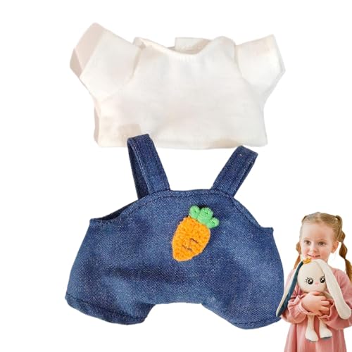 Babypuppenkleidung, Kleidung für Plüschtiere, Kreativer Plüsch-Puppenoverall, modisches Puppen-Outfit, Innovative Puppenkleidung, Anzug, Puppenspielzeug, Kleidung für 15 cm große Plüschpuppen von Generisch