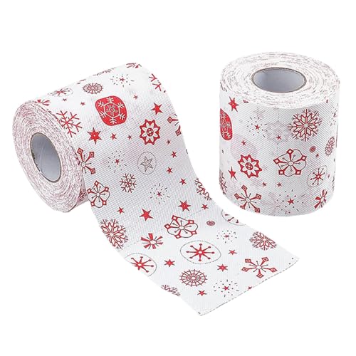 Badezimmer Weihnachten Seidenpapier Rentier Druck Toilettenpapier Rolle Weihnachten Design Papierservietten Weihnachtsthema Papierserviette für Winter Urlaub Abendessen Partys Supplies von Generisch