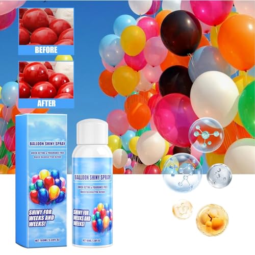 Ballon Glanzspray,Ballon Glanzspray | 4,58 Unzen Glanzspray Für Glänzende Luftballons | Glitzer Finish Spray, Wasserfest, Langlebig, Dekorationszubehör Für Szenen von Generisch