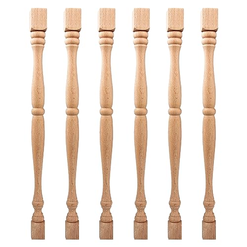 Baluster-Spindeln aus Holz, unlackiert, europäisch, dekorativ, für Treppenhäuser, Möbel, Holzbearbeitung, Handwerk, Heimwerker, 25 Stück von Generisch