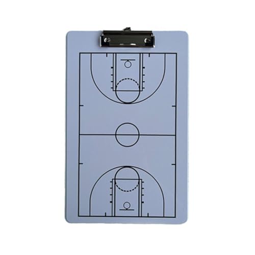 Basketball-Klemmbrett, trocken abwischbar, Whiteboard-Klemmbrett, weißer, trocken abwischbarer Clip, doppelseitiger Basketball von Generisch