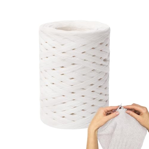 Bast Papier Bänd, Bastgarn Zum Häkeln, Bastschnur Bastband, 150m Raffiabast Papierband, Bast Raffia Natur Papier Packschnur, Für Geschenkverpackung, Weben, Dekoration Und Gärtnern von Generisch