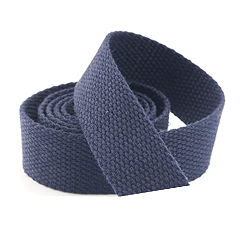 Baumwoll-Leinen-Gurtband für Taschenriemen, gewebtes Baumwoll-Twill-Klebeband in Marineblau, 25 mm von Generisch