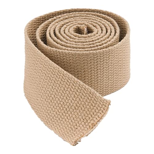 Baumwoll-Twill-Band für Taschenriemen, 50 mm, Khaki, gewebtes Baumwoll-Leinenband von Generisch