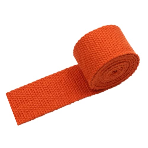 Baumwoll-Twill-Klebeband, Polyester-Baumwoll-Gurtband, Segeltuch, Tasche, Gürtel, Zubehör (Orange, 25 mm) von Generisch