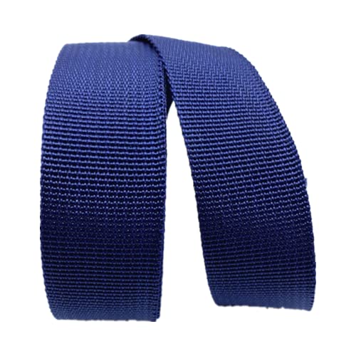 Baumwoll-Twill-Klebeband, Polypropylen, strapazierfähiges Gurtband, Segeltuch, Nylonband, Gürteltasche, Haustier (Marineblau, 20 mm), Baumwoll-Leinen-Gurtband für Haustierzubehör von Generisch