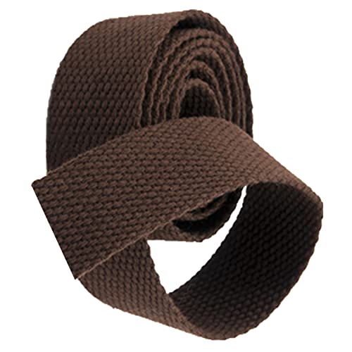 Baumwoll-Twill-Klebeband, gewebtes Gurtband für Taschenriemen, Segeltuch, Gürtel, Rucksack, Zubehör (Kaffeebraun, 20 mm) von Generisch