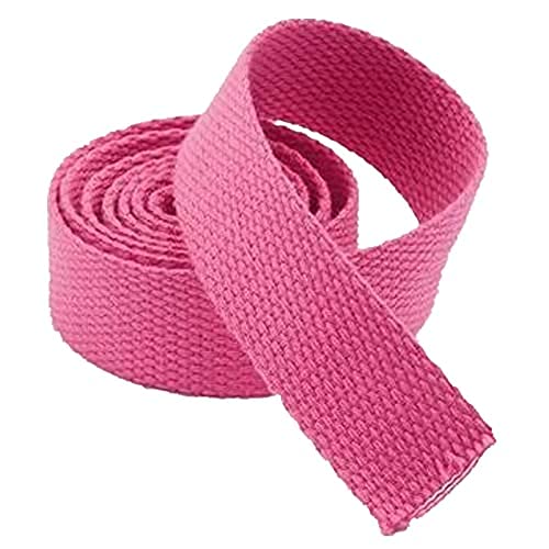 Baumwoll-Twillband, Rucksackgürtel, gewebtes Baumwollgewebe für Taschen, Polyester-Baumwolle, Schrägband, Rosa, 38 mm von Generisch