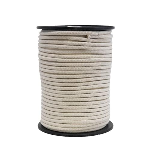 Baumwollseil 2-25mm geflochten 100m Baumwolle Capoeira Zauberseil Kordelband Naturgarn Naturbaumwolle Garn für Makramee Baumwollgarn Dekoschnur farbig Cotton Cord Macrame (12mm) von Generisch