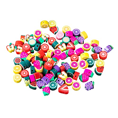 Beads Spacer Pottery 50 weiche Perlen-Charms, bunte Stücke, gemischt, Heimwerken Süße Bürodeko (D, One Size) von Generisch