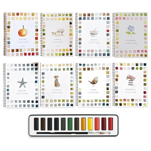 Beginner-Friendly Watercolor Painting Kit With Paint Brushes And 12 Colors Of Paint | Water Color Books Kit With Brush For Kid Boys Girls Child Adults Teens von Generisch