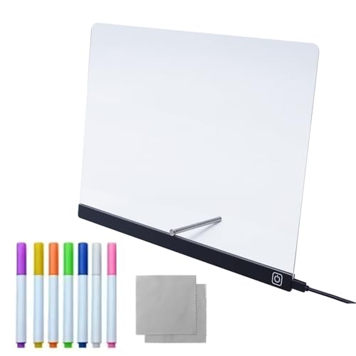 Beleuchtete, trocken abwischbare Tafel, beleuchtetes Zeichenbrett, wiederbeschreibbar, leuchtendes Acryl, Memo-Notizzettel für Lernen, Bildung, Unterhaltung, Bastelspiele Beleuchtete, trocken abwischbare Tafel, beleuchtetes Zeichenbrett, wiederbeschreibbar, leuchtendes Acryl, Memo-Notizzettel für Lernen, Bildung, Unterhaltung, Bastelspiele von Generisch