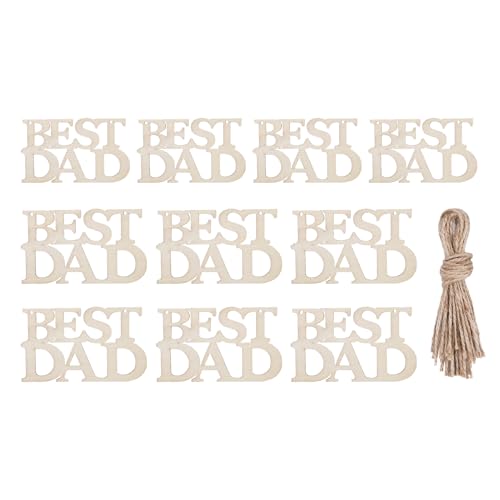 Best Dad unlackiertes Holzhandwerk, 10 Stück, -Bastelarbeiten, Holzverzierungen, Vatertagsausschnitte, Tags, Handwerk, -Buchstaben-Ornamente, kreative DI-Y-Dekorationen für Zuhause Best Dad unlackiertes Holzhandwerk, 10 Stück, -Bastelarbeiten, Holzverzierungen, Vatertagsausschnitte, Tags, Handwerk, -Buchstaben-Ornamente, kreative DI-Y-Dekorationen für Zuhause von Generisch