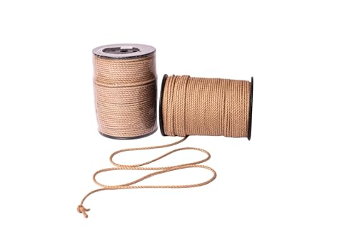 Best_rope24 Premium Juteseil 6mm, 220m Natur, Kinbaku, Shibari, Jute, Robustes umweltfreundliches Seil, biologisch, Starkes Naturfaser Hanfseil für Garten, Paketschnur von Generisch