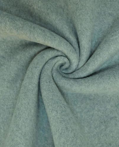 Bio Baumwoll Fleece Meterware - Fleecestoff Bio - Organic Baumwolle - Polarfleece Winterstoff - Biofleece Fleecejacke nähen *Ab 25 x 150 cm, Farbe: 004 türkis mel. von Generisch